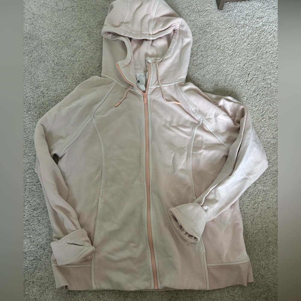 Pink zip up sweatshirt